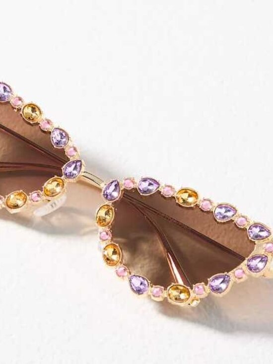 Anthropologie Accessories - NWOT Anthropologie rhinestone deco wide sunglasses